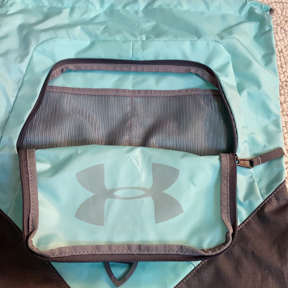Under Armor Blue Polyester Backpack Euc - image 3
